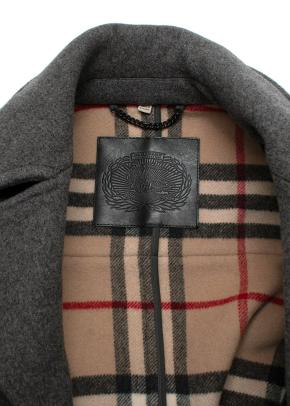 Burberry Grey Wool Double Breated Jacket/coat 4