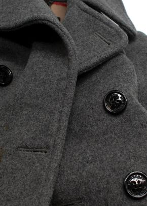 Burberry Grey Wool Double Breated Jacket/coat 9