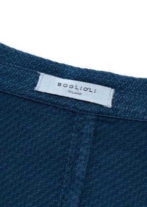 Boglioli Blue Textured Jacket / Blazer 2