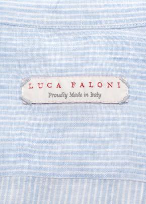 Luca Faloni Blue Fine Stripe Shirt 6