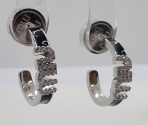 Miu Miu Crystal Embellished Logo Earrings 2