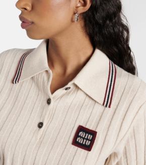 Miu Miu Crystal Embellished Logo Earrings 8