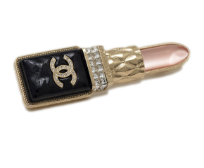 Vintage Chanel CC Logo Lipstick Brooch 3