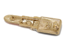 Vintage Chanel CC Logo Lipstick Brooch 4