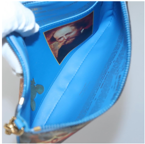 Limited Edition Louis Vuitton x Jeff Koons Masters Collection Pochette – “Tiger Hunt” Print with Gold Chain Strap 26