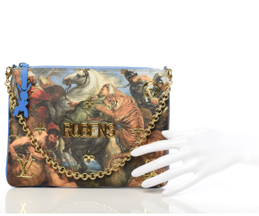 Limited Edition Louis Vuitton x Jeff Koons Masters Collection Pochette – “Tiger Hunt” Print with Gold Chain Strap 4