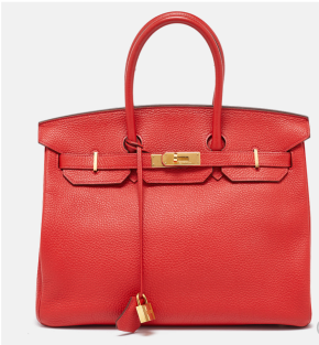 Hermès Birkin 30 Bag in Red Togo Leather with Gold Hardware 17