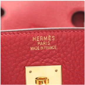 Hermès Birkin 30 Bag in Red Togo Leather with Gold Hardware 10