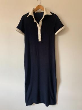 Giuliva Heritage Navy Towelling Dress 2