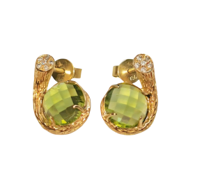 Fei Liu Peridot And Diamond Earrings 5
