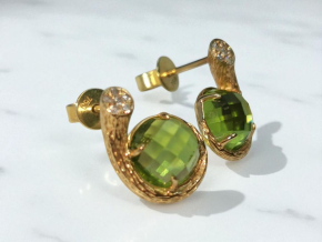 Fei Liu Peridot And Diamond Earrings 6