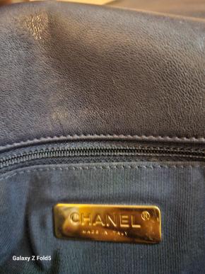 Chanel Navy Blue 19 Large Flap Bag 8