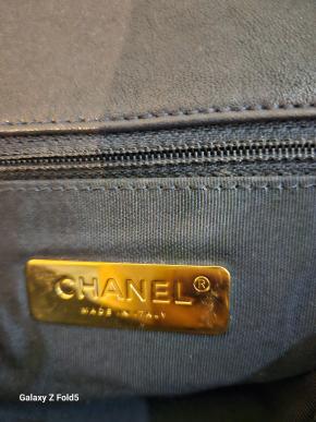 Chanel Navy Blue 19 Large Flap Bag 9