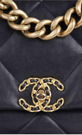 Chanel Navy Blue 19 Large Flap Bag 7
