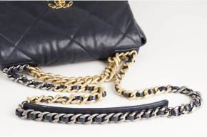 Chanel Navy Blue 19 Large Flap Bag 3