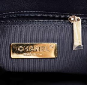 Chanel Navy Blue 19 Large Flap Bag 6