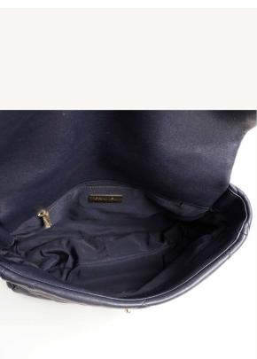 Chanel Navy Blue 19 Large Flap Bag 5