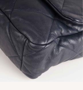 Chanel Navy Blue 19 Large Flap Bag 4