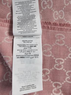 Gucci Rose/Ivory Reversible Silk/Wool Blend Scarf/Stole 9