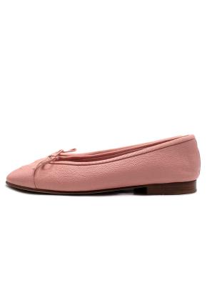 Chanel CC Cap Toe Baby Pink Caviar Leather Ballet Flats 2