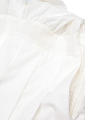 Prada White Cotton Button Front Poplin Dress 5