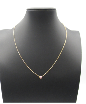 Cartier D'Amour Pink Sapphire Gold Necklace 5
