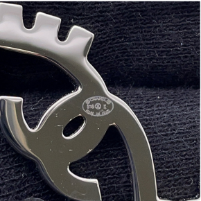 Chanel Silver Crystal Cat Brooch Pin 6