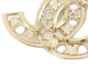 Chanel Coco Mark Double C Gold Metal Brooch 4