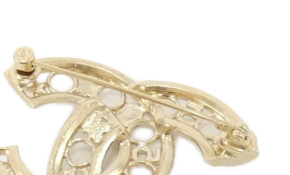 Chanel Coco Mark Double C Gold Metal Brooch 5
