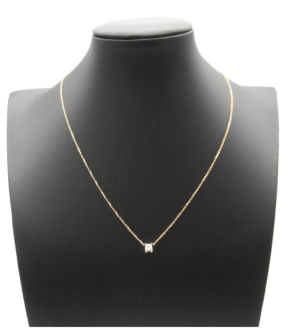 Cartier C de cartier Diamond Gold Necklace 3
