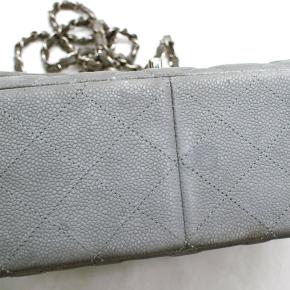 Chanel Nubuck Jumbo Classic Double Flap in Coastal Grey with Silver Chain Strap 5