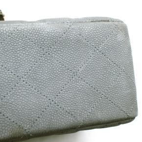 Chanel Nubuck Jumbo Classic Double Flap in Coastal Grey with Silver Chain Strap 3