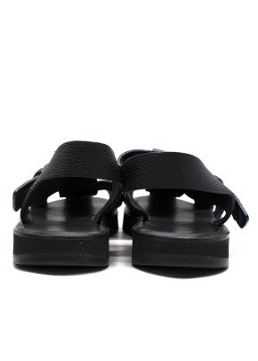 The Row Black Fisherman Caged Leather Sandals 3