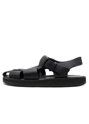 The Row Black Fisherman Caged Leather Sandals 7