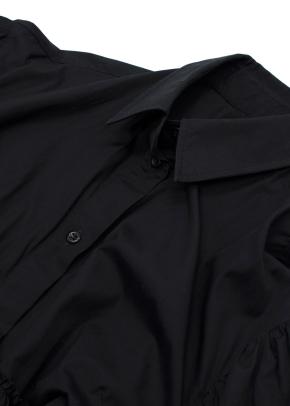 Simone Rocha Black Cotton Poplin Midi Dress 3