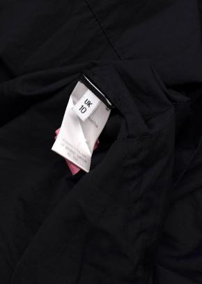 Simone Rocha Black Cotton Poplin Midi Dress 6