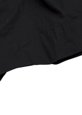 Ganni Black Cotton Poplin Open Neck Smock Midi Dress 6