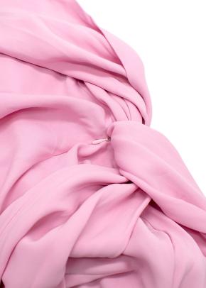The Attico “Becky” Cutout Woven Mini Dress in Bubblegum Pink 5