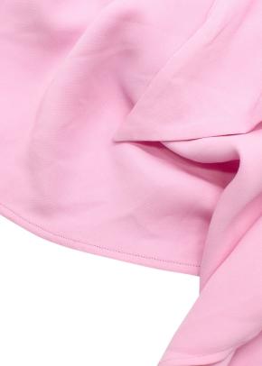 The Attico “Becky” Cutout Woven Mini Dress in Bubblegum Pink 8