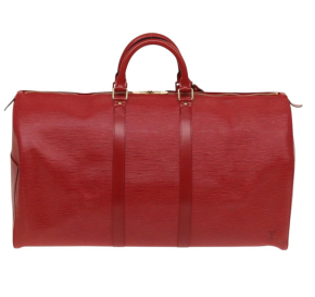 Louis Vuitton Red Epi Leather Keepall 55 Bag 2