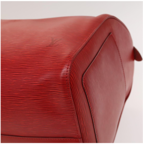 Louis Vuitton Red Epi Leather Keepall 55 Bag 5