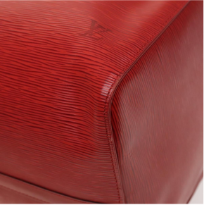 Louis Vuitton Red Epi Leather Keepall 55 Bag 6