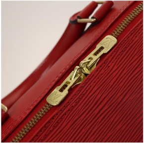 Louis Vuitton Red Epi Leather Keepall 55 Bag 10