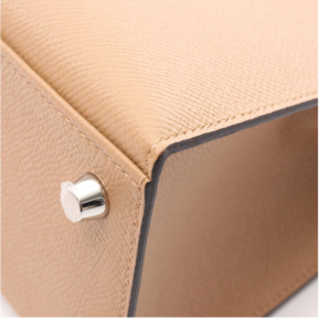 Hermès Kelly 25 Tricolore bag 25 in Chai, Citron and Mauve Epsom Leather with Silver hardware 6