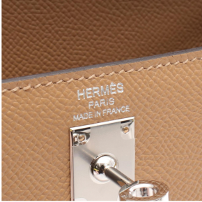 Hermès Kelly 25 Tricolore bag 25 in Chai, Citron and Mauve Epsom Leather with Silver hardware 4