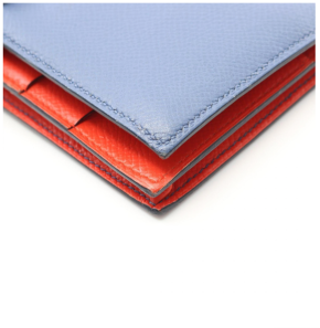 Hermès Béarn 2018 Souffle Bi-fold Wallet in Cornflower Blue 6