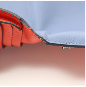 Hermès Béarn 2018 Souffle Bi-fold Wallet in Cornflower Blue 9