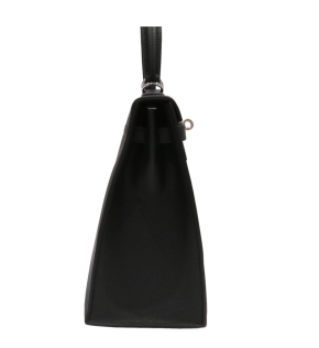 Hermès Kelly 25 Black Epsom With Silver Hardware 5