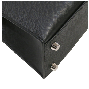 Hermès Kelly 25 Black Epsom With Silver Hardware 7