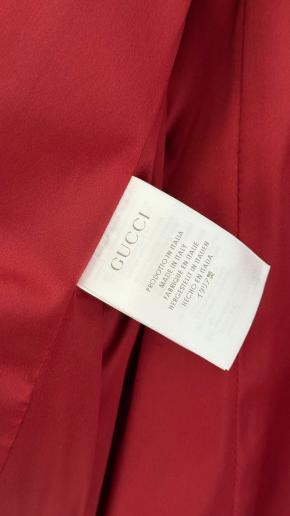 Gucci Single Breasted Red Wool/Cashmere Blazer 9